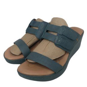 Born Women's Chella Leather Double Strap Wedge